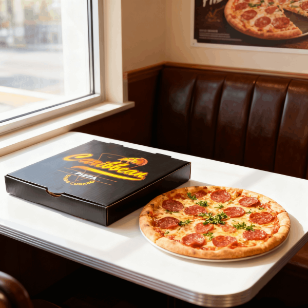 黑色哑光防油披萨盒