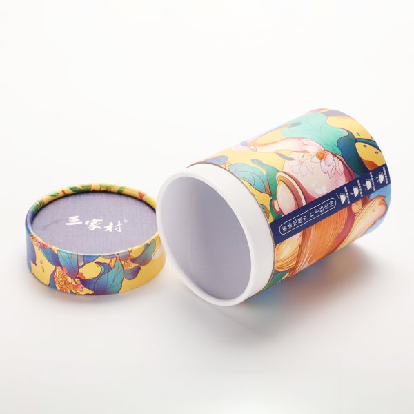 环保食品级纸筒 定制可印logo密封纸罐 茶叶化妆品礼品包装筒